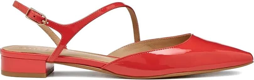Geox 15 Giselda slingback pumps met puntige neus Rood