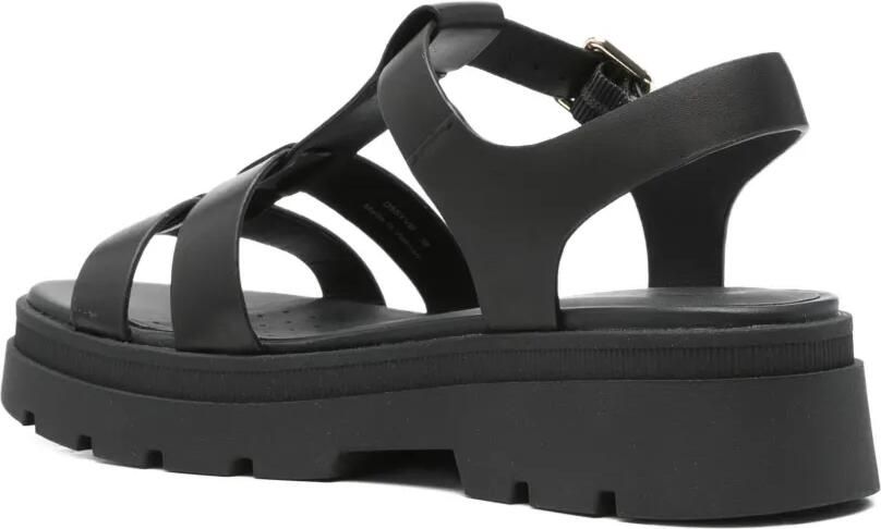 Geox 50 mm Adacter sandalen met plateauzool Zwart - Foto 3