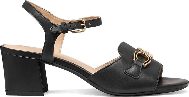 Geox 50 New Eraklia sandalen met horsebit-detail en gespsluiting Zwart