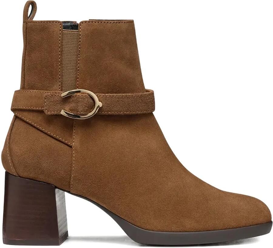 Geox 60 mm Walk Pleasure 55 enkellaarzen met blokhak Bruin