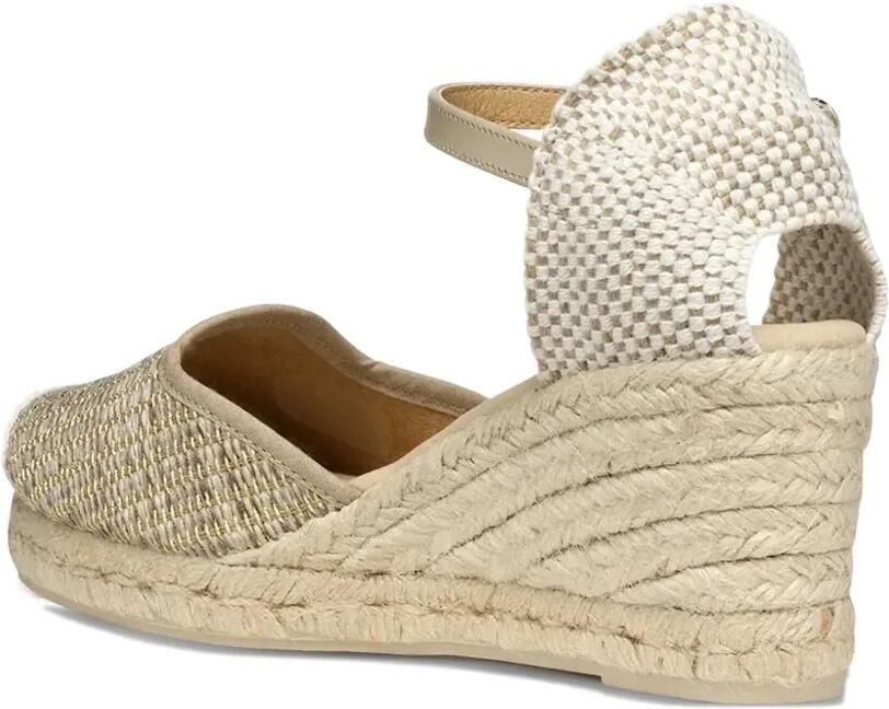 Geox 65 mm geweven espadrilles met enkelbandje Beige - Foto 2