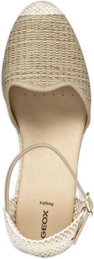 Geox 65 mm geweven espadrilles met enkelbandje Beige - Foto 4