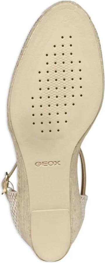 Geox 65 mm geweven espadrilles met enkelbandje Beige - Foto 3