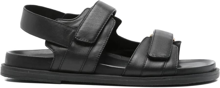 Geox Adelash leren sandalen met dubbele bandjes Zwart
