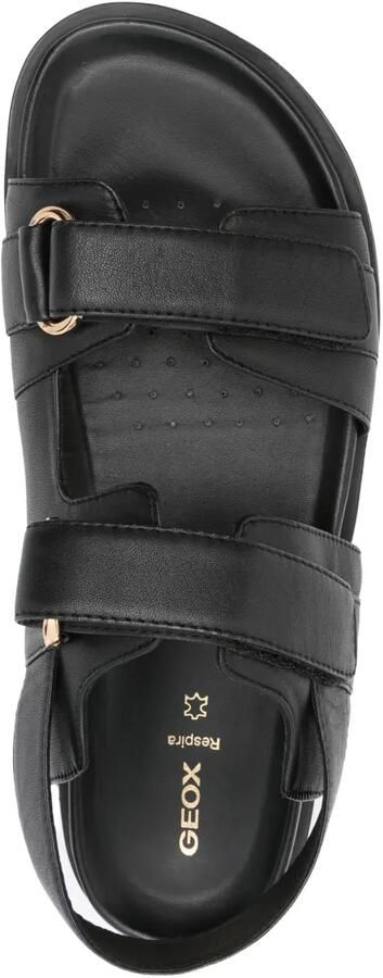 Geox Adelash leren sandalen met dubbele bandjes Zwart - Foto 3