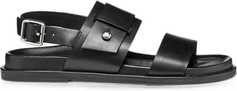 Geox Adelash sandalen met dubbele bandjes en gespsluiting Zwart