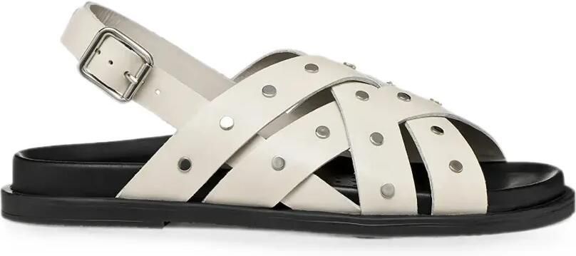 Geox Adelash sandalen met gekruiste bandjes en studs Beige