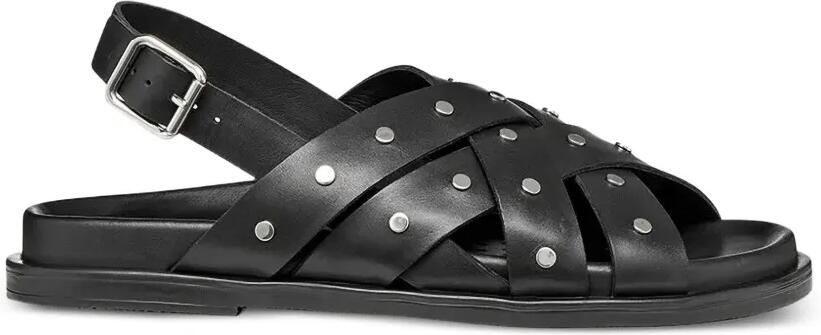 Geox Adelash sandalen met gekruiste bandjes en studs Zwart