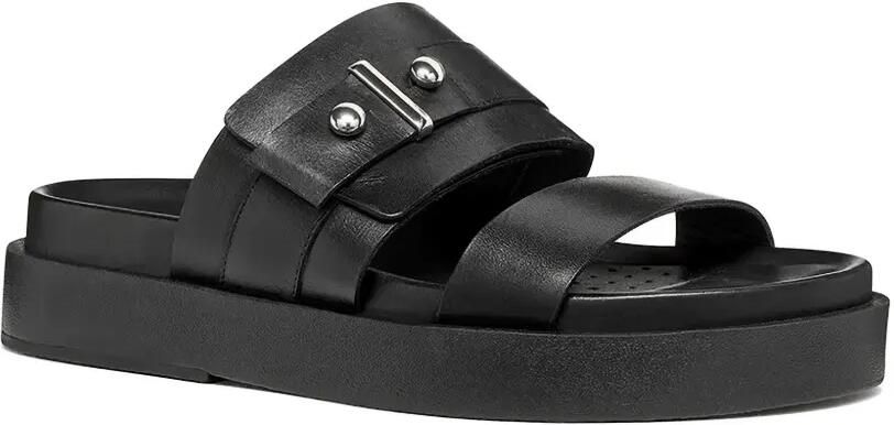 Geox Adelash slippers met plateauzool en H-gesp Zwart - Foto 5