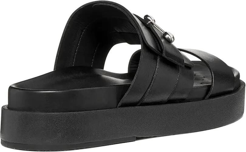 Geox Adelash slippers met plateauzool en H-gesp Zwart - Foto 2