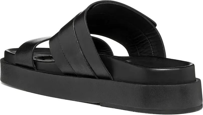 Geox Adelash slippers met plateauzool en H-gesp Zwart - Foto 3