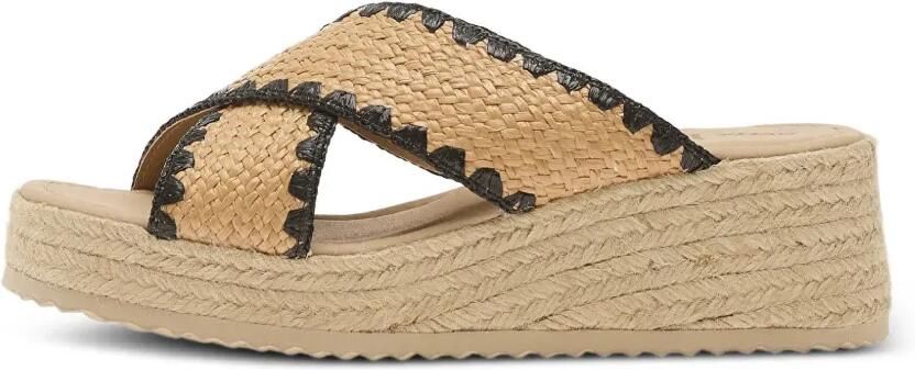 Geox Alemeria sandalen met gekruiste bandjes en plateauzool Beige
