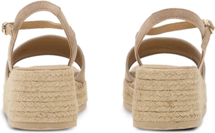 Geox Alemeria suède sandalen met plateauzool Beige - Foto 2