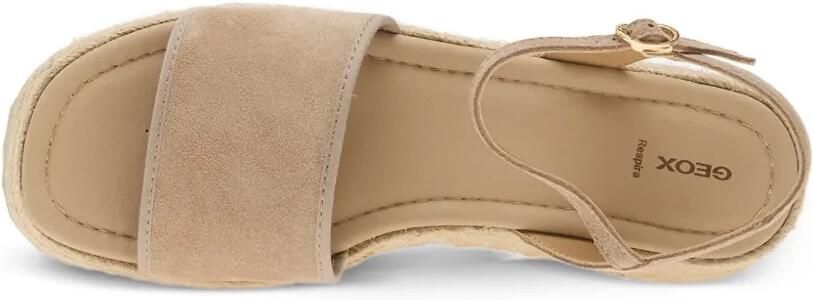 Geox Alemeria suède sandalen met plateauzool Beige - Foto 4