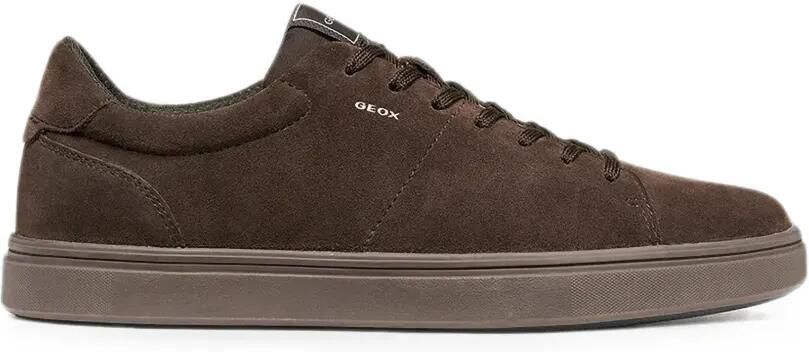 Geox Baltimore suède sneakers met logo-print Bruin