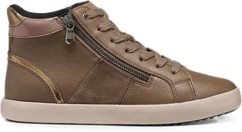 Geox Blomie high-top sneakers met vlakken Bruin