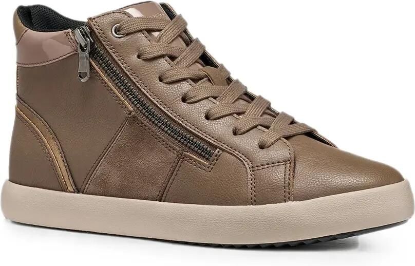 Geox Blomie high-top sneakers met vlakken Bruin - Foto 4