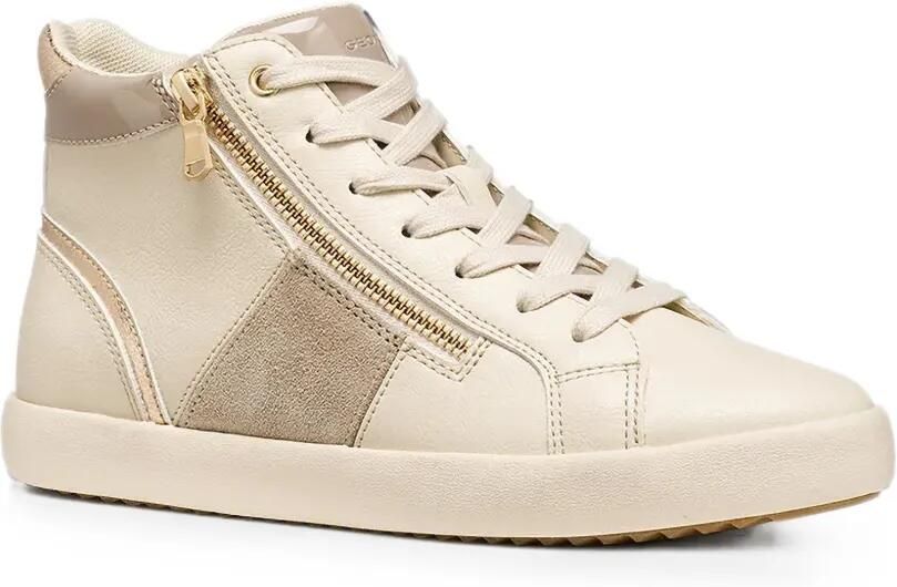 Geox Blomie sneakers met vlakken en rits Beige - Foto 4