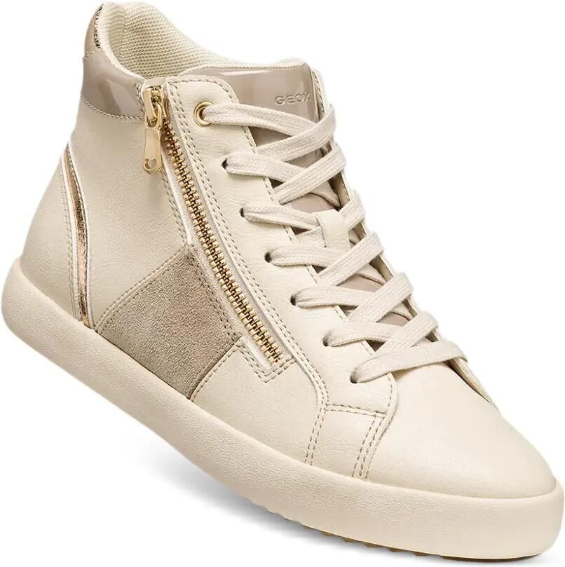 Geox Blomie sneakers met vlakken en rits Beige - Foto 2