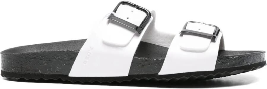 Geox Brionia sandalen met dubbele gesp Wit