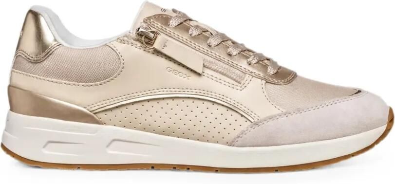 Geox Bulmya sneakers met rits aan de zijkant Beige