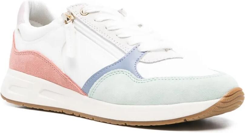 Geox Bulmya sneakers met vlakken en rits Wit - Foto 3