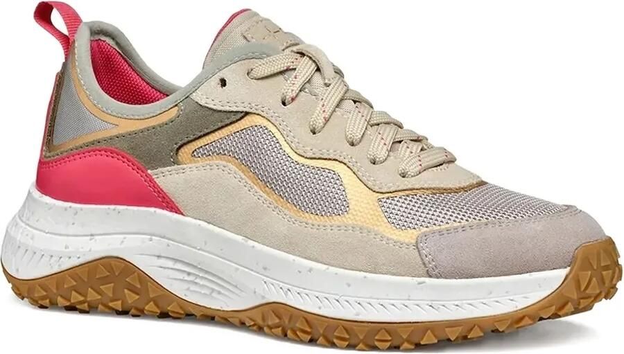 Geox Chunky sneakers met mesh vlakken Beige