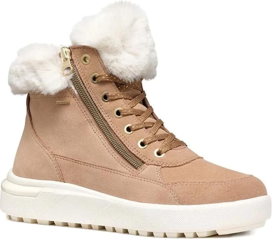 Geox Dalyla enkellaarzen met rits Beige