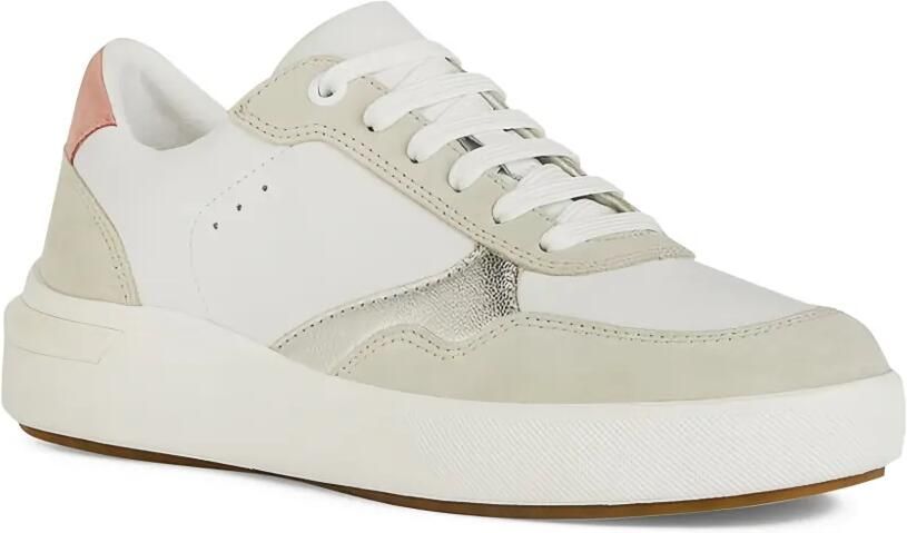 Geox Dalyla leren sneakers met vlakken Wit - Foto 3