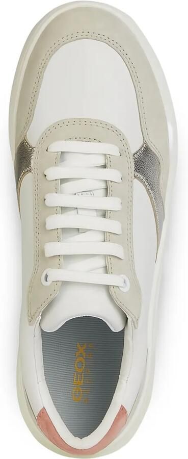 Geox Dalyla leren sneakers met vlakken Wit - Foto 4