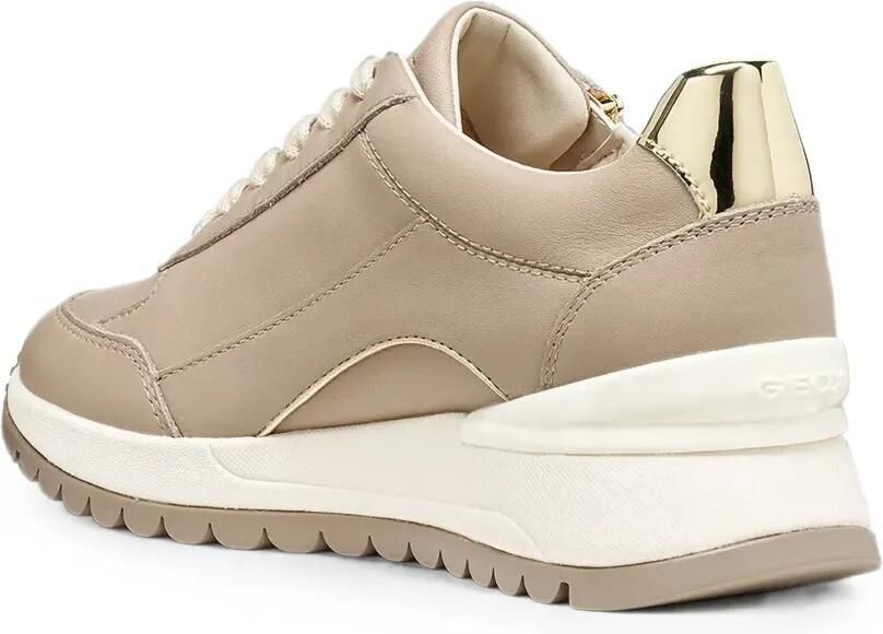 Geox Desya leren sneakers met rits Beige - Foto 3