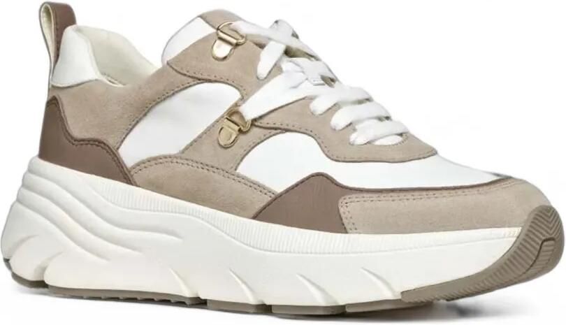 Geox Diamanta panelled chunky-sole sneakers Wit - Foto 4