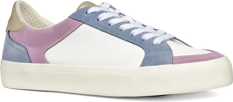 Geox Emmeley Leisure leren sneakers met vlakken Wit