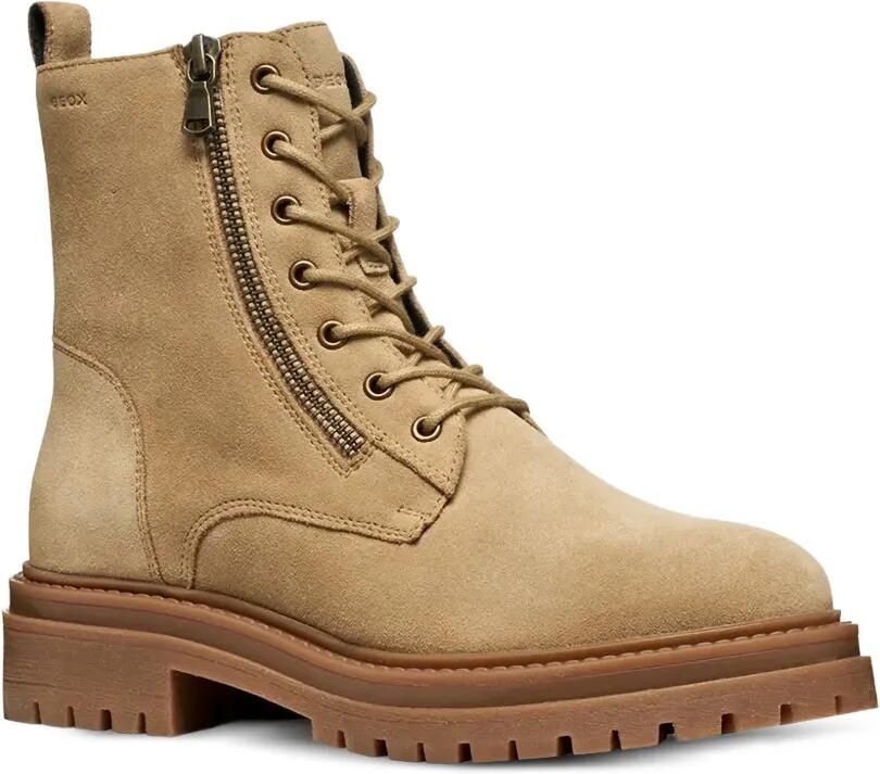 Geox Enkellaarzen met rits Beige - Foto 4