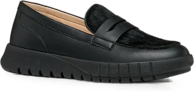 Geox Flextride kalfsleren loafers met vlak Zwart - Foto 4