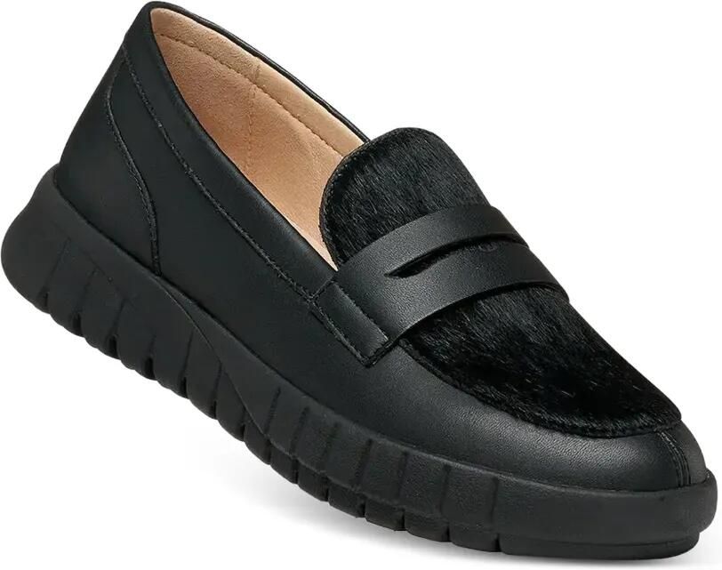 Geox Flextride kalfsleren loafers met vlak Zwart - Foto 2