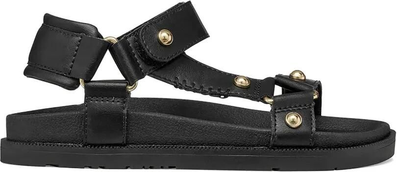 Geox Foammentera sandalen met klittenband en studs Zwart