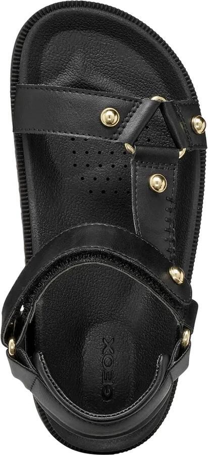 Geox Foammentera sandalen met klittenband en studs Zwart - Foto 4