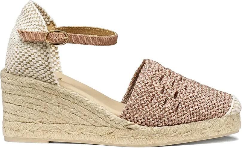 Geox Gelsa Low espadrilles met sleehak Beige