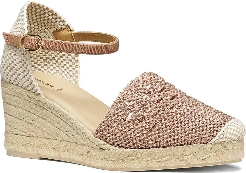 Geox Gelsa Low espadrilles met sleehak Beige - Foto 4