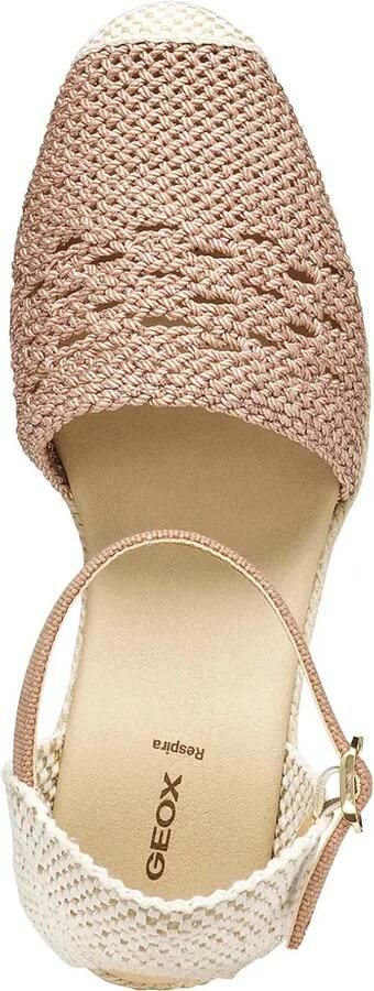 Geox Gelsa Low espadrilles met sleehak Beige - Foto 5