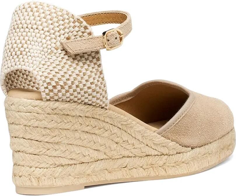 Geox Gelsa Low espadrilles met sleehak Beige - Foto 3