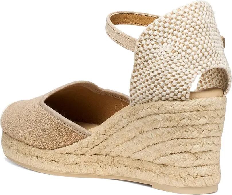 Geox Gelsa Low espadrilles met sleehak Beige - Foto 2