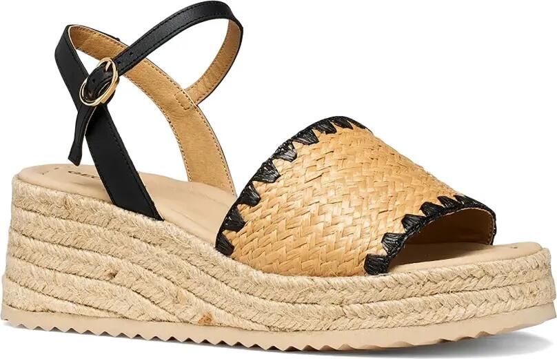 Geox Geweven espadrilles met plateauzool Beige - Foto 5