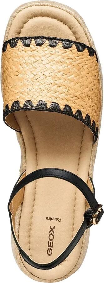 Geox Geweven espadrilles met plateauzool Beige - Foto 3