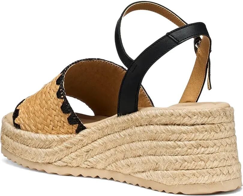 Geox Geweven espadrilles met plateauzool Beige - Foto 4