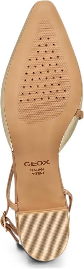 Geox Giselda slingback schoenen met slangenleer-effect Goud - Foto 5