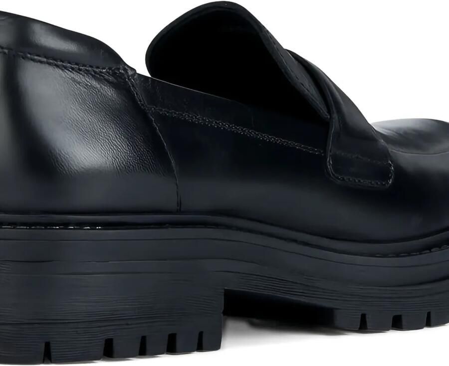 Geox Iridea loafers met plateauzool en penny band Zwart - Foto 2