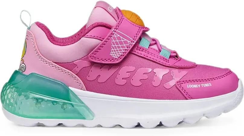 Geox Kids Activart Illuminus sneakers met klittenband Roze - Foto 4
