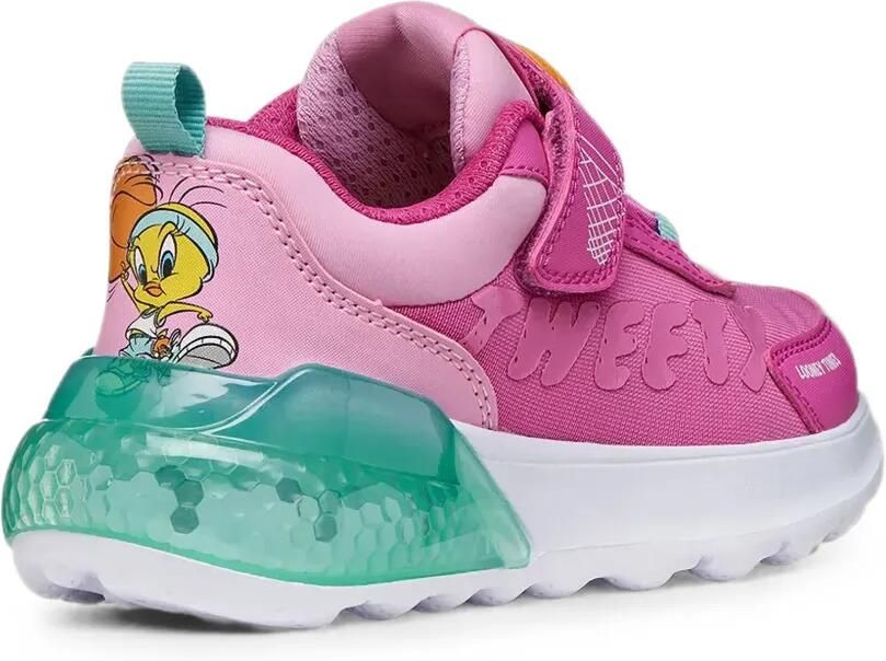 Geox Kids Activart Illuminus sneakers met klittenband Roze - Foto 2